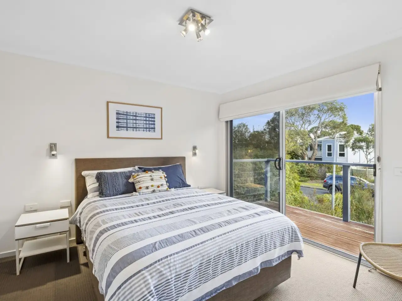 Bedroom opening onto the deck